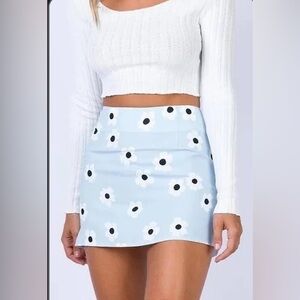 Princess Polly Blue Mini Skirt